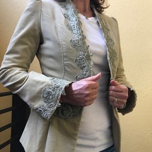Anthropologie velvet blazer